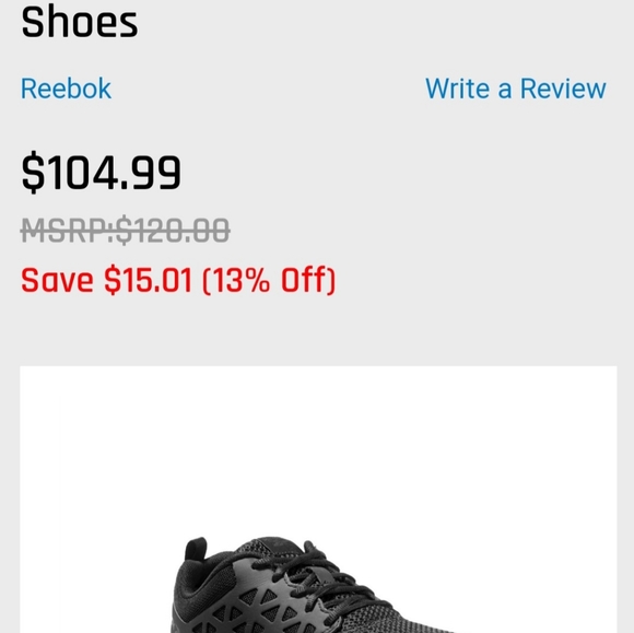 Reebok Sublite Cushion Slip Resistant Shoe Sz Men 4.5W/Wmn6.5W. Black New. - Picture 11 of 15